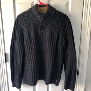 TED BAKER LONDON Men’s Navy Cable KnitSweater